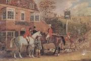 Pollard, James A Meet Outside The Swan inn oil painting artist